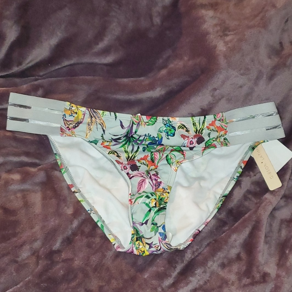 Gibson Latimer floral bikini bottom M nwt